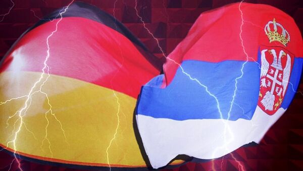 Zastave Srbije i Nemačke - Sputnik Srbija