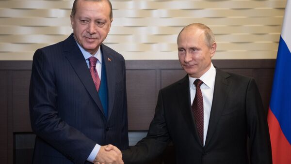 Predsednici Turske i Rusije Redžep Tajip Erdogan i Vladimir Putin - Sputnik Srbija