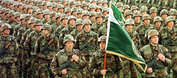 Vojnici bošnjačkog elitnog Petog korpusa Vojnici bošnjačkog elitnog Petog korpusa - Sputnik Srbija