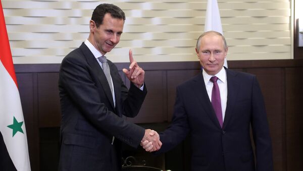 Председници Сирије и Русије Башар Асад и Владимир Путин - Sputnik Србија