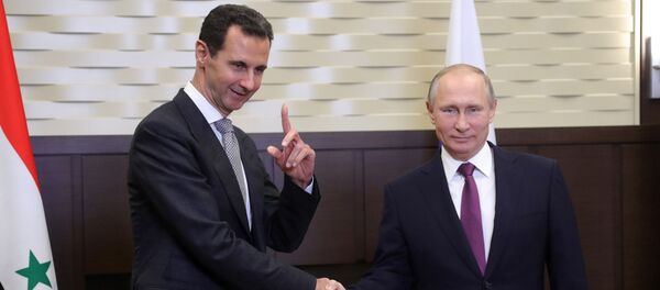 Председници Сирије и Русије Башар Асад и Владимир Путин - Sputnik Србија