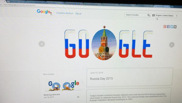 Guglov crtež u čast Dana Rusije iz 2015. godine - Sputnik Srbija
