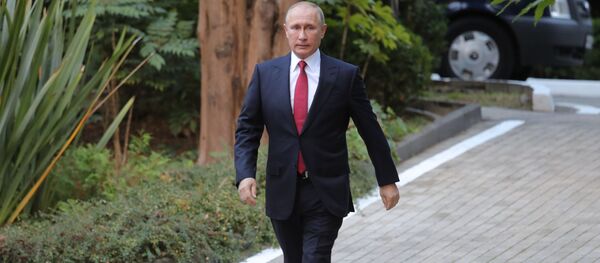 Predsednik RF Vladimir Putin stiže na sastanak u Sočiju. - Sputnik Srbija