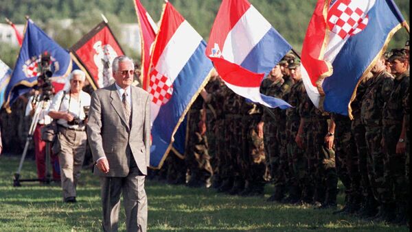Franjo Tuđman sa vojskom Hrvatske - Sputnik Srbija