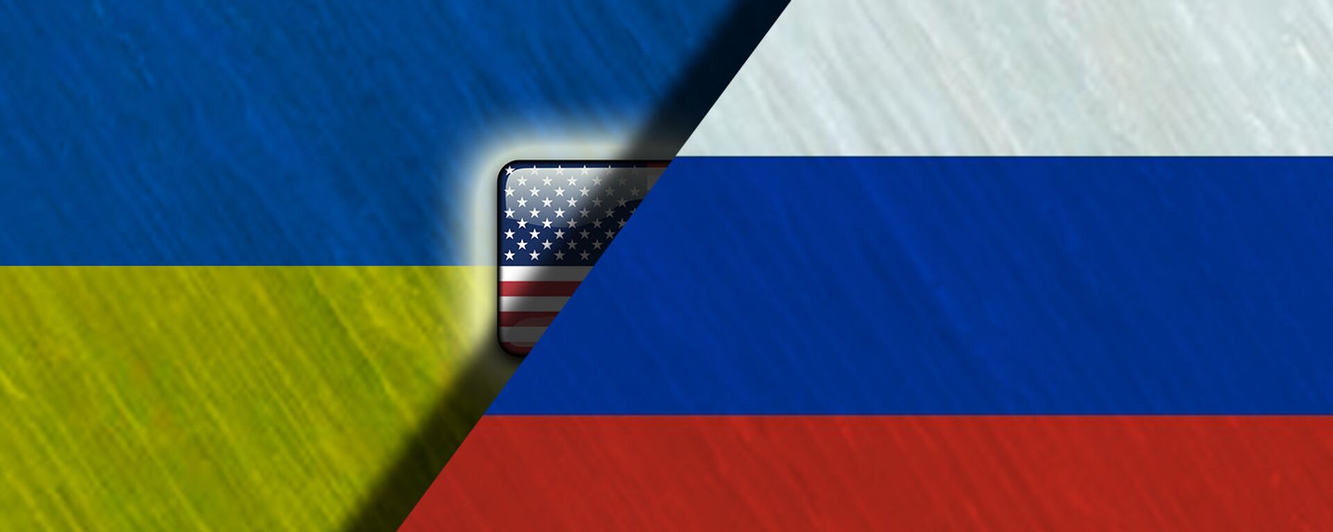 Ukrajina, SAD i Rusija zastave  - Sputnik Srbija, 1920, 01.03.2022