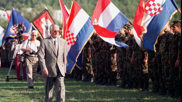 Franjo Tuđman tokom Dana zahvalnosti u Kninu - Sputnik Srbija