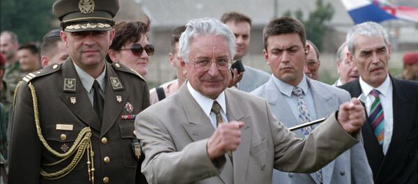 Franjo Tuđman slavi zauzimanje Knina Franjo Tuđman slavi zauzimanje Knina - Sputnik Srbija