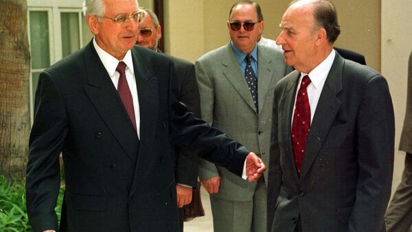 Franjo Tuđman i Alija Izetbegović u Splitu, 6. avgusta 1997. - Sputnik Srbija
