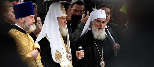 Патријарх Кирил и патријарх Иринеј - Sputnik Србија