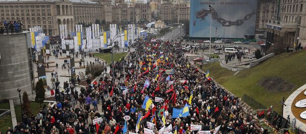 Miting u Kijevu za opoziv predsednika Porošenka - Sputnik Srbija