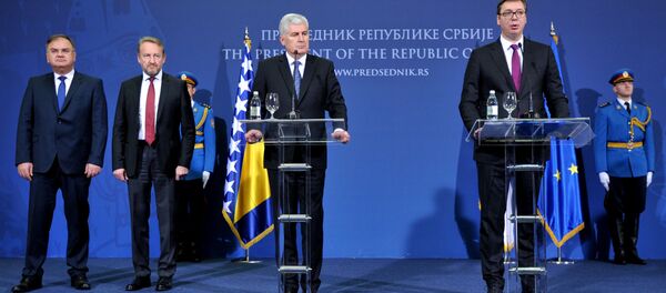 Sastanak Vučića sa članovima Predsedništva BiH - Sputnik Srbija