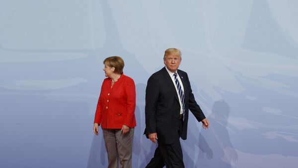Angela Merkel i Donald Tramp - Sputnik Srbija