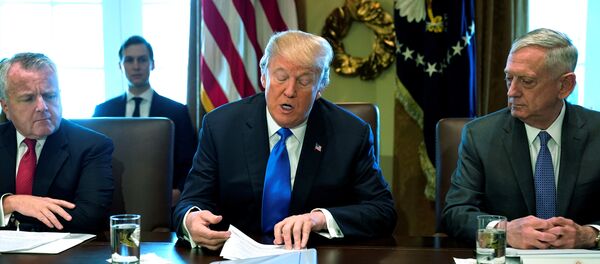 Амерички председник Доналд Трамп на састанку кабинета у Белој кући - Sputnik Србија