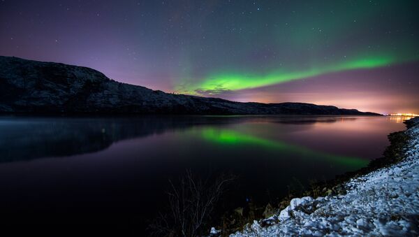 Polarna svetlost, Aurora Borealis, iznad Norveške - Sputnik Srbija