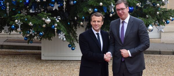 Aleksandar Vučić i Emanuel Makron - Sputnik Srbija