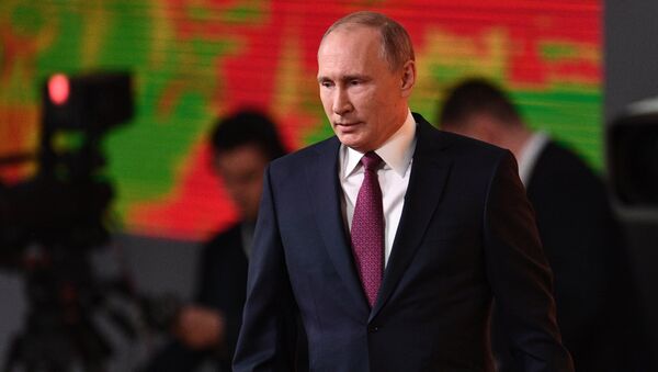 Godišnja pres-konferencija ruskog predsednika  Vladimira Putina - Sputnik Srbija