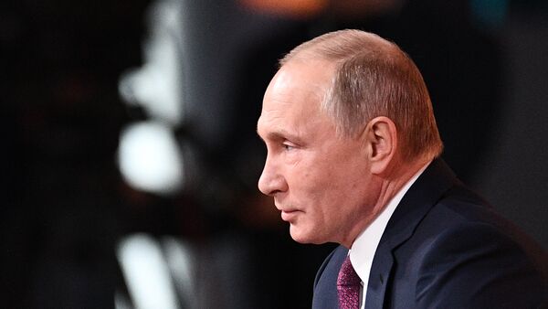 Godišnja pres-konferencija ruskog predsednika Vladimira Putina - Sputnik Srbija