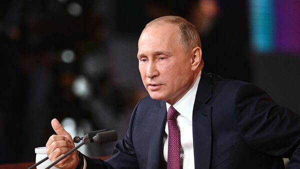 Godišnja pres-konferencija ruskog predsednika Vladimira Putina - Sputnik Srbija