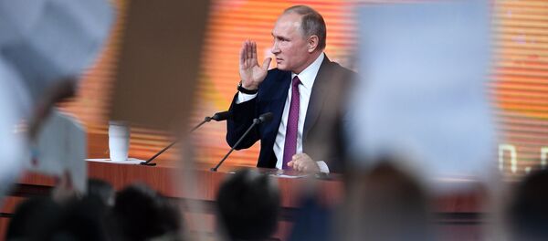 Godišnja pres-konferencija ruskog predsednika Vladimira Putina - Sputnik Srbija
