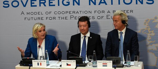 Мари ле Пен, Томио Окамура и Герт Вилдерс - Sputnik Србија