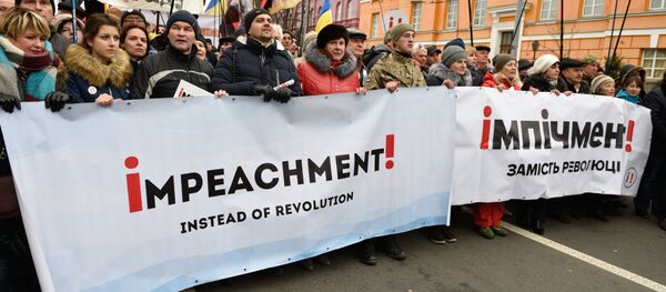 Pristalice bivšeg predsednika Gruzije Mihaila Sakašvilija na protestu protiv ukrajinskog predsednika Petra Porošenka u Kijevu Pristalice bivšeg predsednika Gruzije Mihaila Sakašvilija na protestu protiv ukrajinskog predsednika Petra Porošenka u Kijevu - Sputnik Srbija