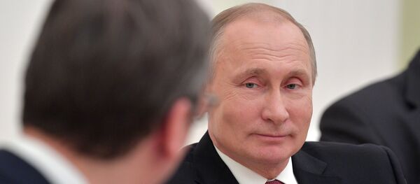 Радни састанак председника Русије Владимира Путина и председника Србије Александра Вучића у Кремљу 12.19.2017 - Sputnik Србија