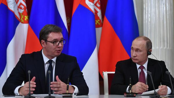 Zajednička konferencija za novinare predsednika Rusije Vladimira Putina i predsednika Srbije Aleksandra Vučića - Sputnik Srbija