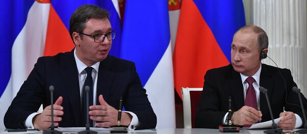 Zajednička konferencija za novinare predsednika Rusije Vladimira Putina i predsednika Srbije Aleksandra Vučića - Sputnik Srbija