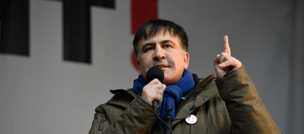 Бивши председник Грузије и гувернер Одеске области Михаил Сакашвили на митингу у центру Кијева Бивши председник Грузије и гувернер Одеске области Михаил Сакашвили на митингу у центру Кијева - Sputnik Србија