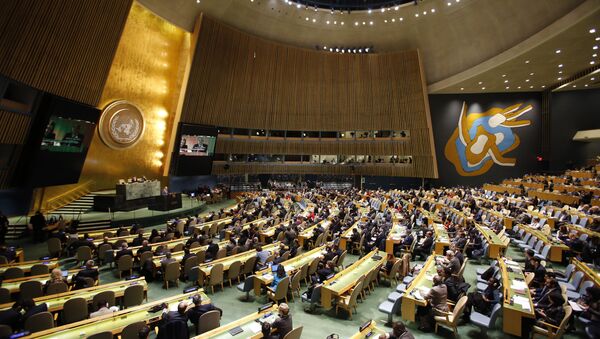 Генерална скупштина Уједињених нација изјашњава се о египатској резолуцији. - Sputnik Србија