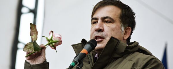 Bivši predsednik Gruzije Mihail Sakašvili na mitingu u Kijevu - Sputnik Srbija