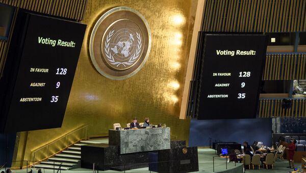 Rezultati glasanja Generalne skupštine UN o statusu Jerualima - Sputnik Srbija