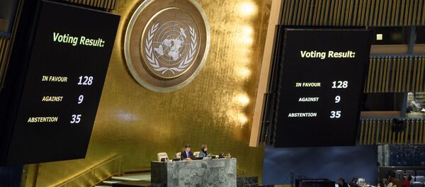 Резултати гласања Генералне скупштине УН о статусу Јеруалима Резултати гласања Генералне скупштине УН о статусу Јеруалима - Sputnik Србија