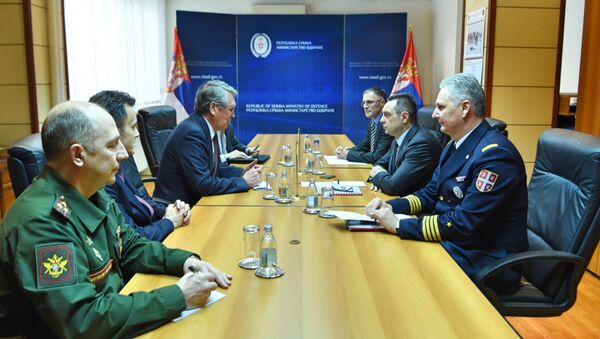 Aleksandar Čepurin i Aleksandar Vulin na sastanku u Ministarstvu odbrane Srbije - Sputnik Srbija