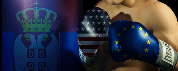 Србија, САД, ЕУ - илустрација - Sputnik Србија