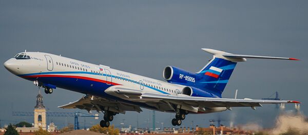Ruski izviđački avion Tu-154NM-LK1 tokom leta iznad Španije u okviru Sporazuma o otvorenom nebu Ruski izviđački avion Tu-154NM-LK1 tokom leta iznad Španije u okviru Sporazuma o otvorenom nebu - Sputnik Srbija