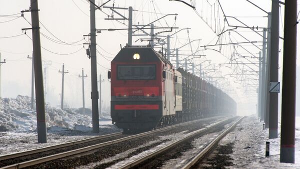 Грузовой поезд следует по одному из ответвлений Транссибирской железнодорожной магистрали в Новосибирской области - Sputnik Србија