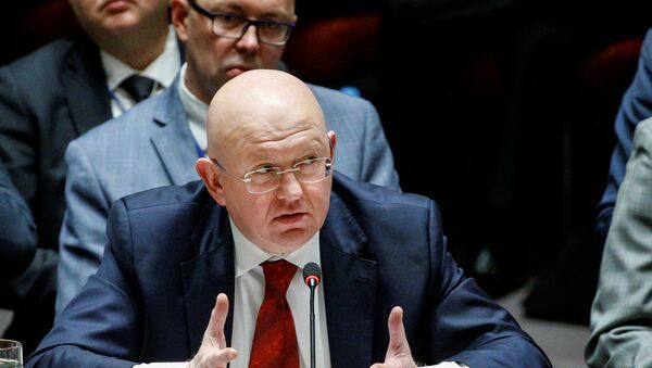 Амбасадор Русије у УН Василиј Небензја током седнице Савета безбедности УН - Sputnik Србија