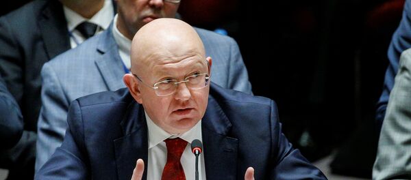 Амбасадор Русије у УН Василиј Небензја током седнице Савета безбедности УН - Sputnik Србија
