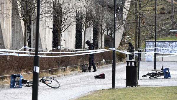 Švedska policija na mestu eksplozije u Stokholmu - Sputnik Srbija