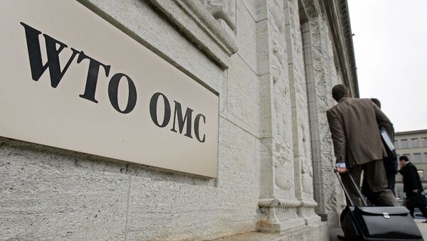Званичници улазе у седиште Светске трговинске организације (СТО) у Женеви - Sputnik Србија