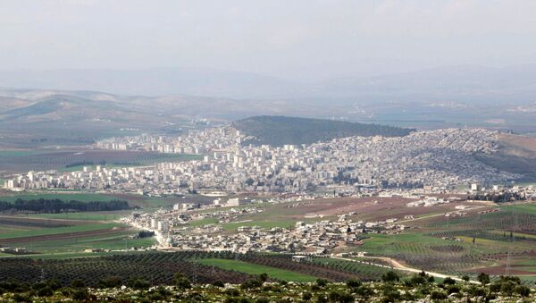 Pogled na grad Afrin koji kontrolišu Kurdi u severnoj Siriji - Sputnik Srbija