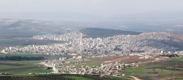 Поглед на град Африн који контролишу Курди у северној Сирији Поглед на град Африн који контролишу Курди у северној Сирији - Sputnik Србија