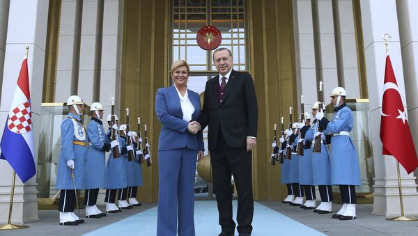 Kolinda Grabar Kitarović i Redžep Tajip Erdogan - Sputnik Srbija