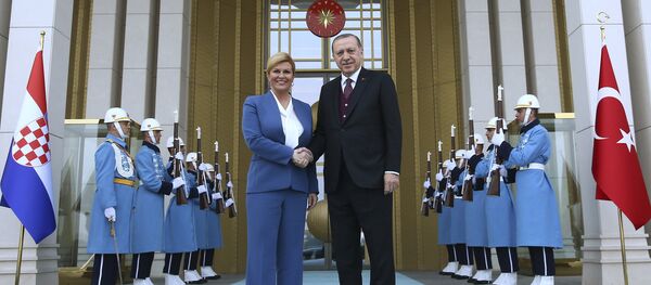 Kolinda Grabar Kitarović i Redžep Tajip Erdogan - Sputnik Srbija