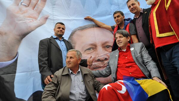 Портрет Реџепа Тајипа Ердогана у Сарајеву - Sputnik Србија