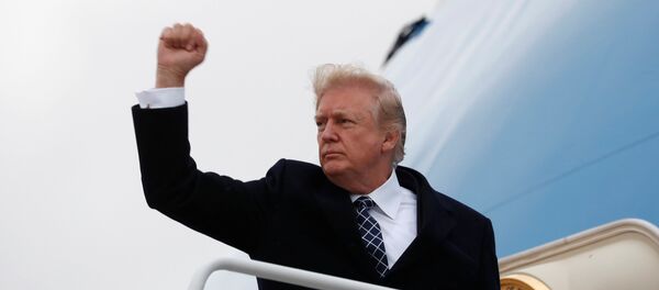 Američki predsednik Donald Tramp ulazi u predsednički avion u vojnoj bazi Endrjuz u Merilendu Američki predsednik Donald Tramp ulazi u predsednički avion u vojnoj bazi Endrjuz u Merilendu - Sputnik Srbija