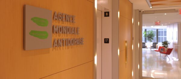 Picture of the logo of World Anti-Doping Agency or Agence Mondiale Antidopage (WADA)taken on September 20, 2016 at the headquarter of the organisation in Montreal Picture of the logo of World Anti-Doping Agency or Agence Mondiale Antidopage (WADA)taken on September 20, 2016 at the headquarter of the organisation in Montreal - Sputnik Srbija