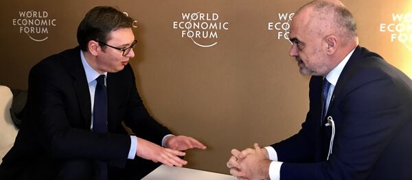 Aleksandar Vučić i Edi Rama na Davosu - Sputnik Srbija