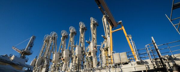 Пристаниште за утовар и истовар у новоизграђеној фабрици за производњу течног природног гаса Јамал Пристаниште за утовар и истовар у новоизграђеној фабрици за производњу течног природног гаса Јамал - Sputnik Србија